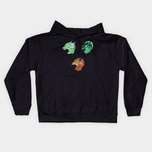 Scared Trio Sticker Pack Kids Hoodie